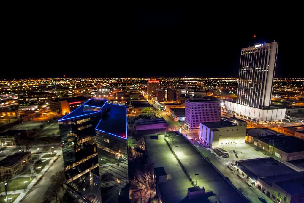 Aerial Downtown Amarillo Amarillo Wireless